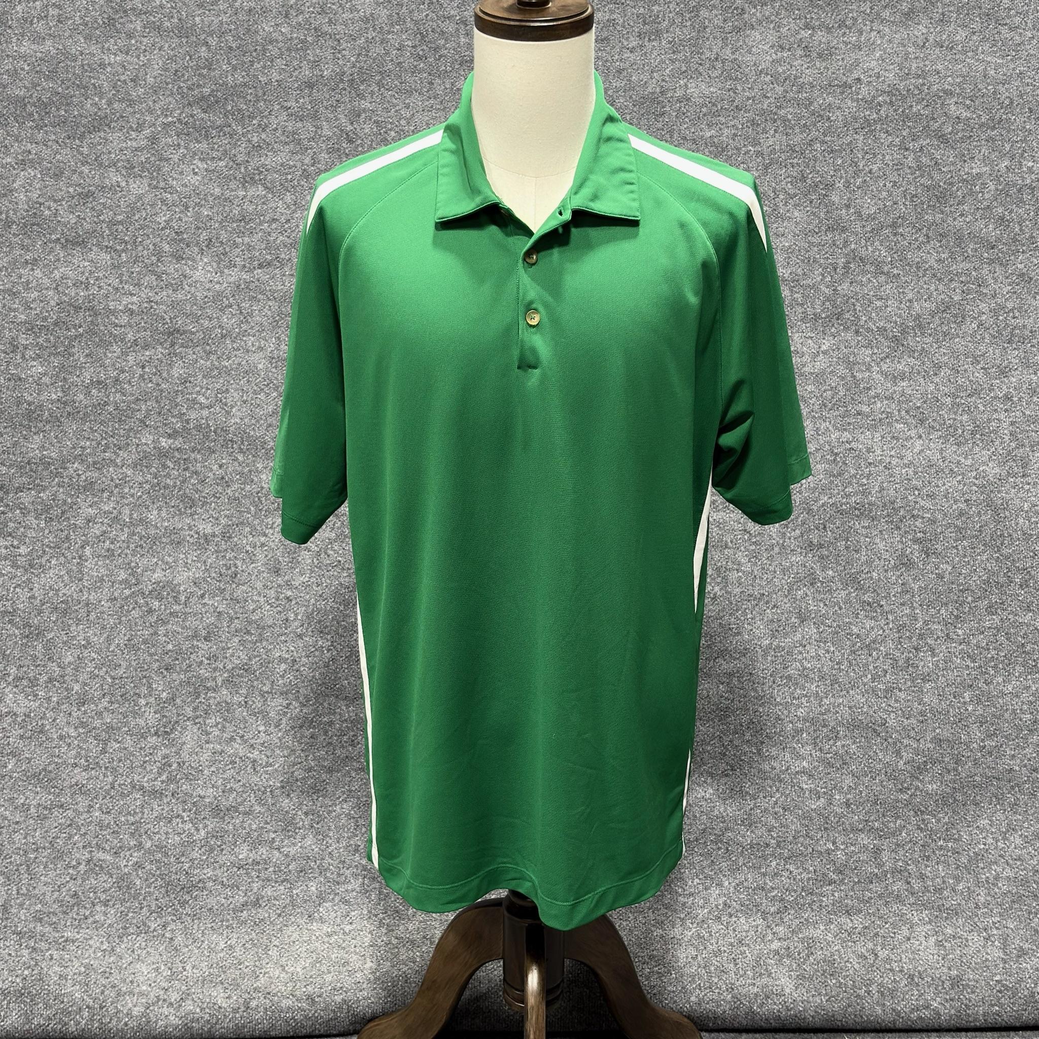 Nike Golf Polo Shirt Mens Xl Green Nikefitdry Short Sleeve Golf Performance